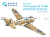 QTSQD72234 1:72 Quinta Studio 3D Decal - H-75 Hawk P-36A (ARM kit)