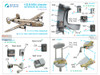 QTSQD32260 1:32 Quinta Studio 3D Decal - B-24D B-24J Liberator Nose, Central & Rear Compartments (HBS kit)