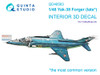 QTSQD48563 1:48 Quinta Studio 3D Decal - Yak-38 Forger Late (HBS kit)
