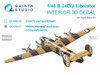 QTSQD48637 1:48 Quinta Studio 3D Decal - B-24D B-24J Liberator Nose, Central & Rear Compartments (HBS kit)