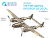 QTSQD48640 1:48 Quinta Studio 3D Decal - P-38F Lightning (HAS kit)