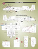 BMA48055 1:48 Bullseye Model Aviation Decals - A-10 Thunderbolt II 'Big Ass Warthog' Stencils European One Scheme