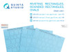 QTSQRV051 Quinta Studio 3D Decal - 1:48 Riveting Rectangles, Rounded Rectangles & Ovals (black) [0.15mm / gap 0.6mm]