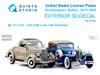 QTSQP24004R 1:24 Quinta Studio 3D Decal - US License Plates: Southeastern States 1910-1940