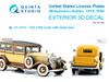 QTSQP24007R 1:24 Quinta Studio 3D Decal - US License Plates: Midwestern States 1910-1940