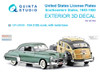 QTSQP24009R 1:24 Quinta Studio 3D Decal - US License Plates: Southeastern States 1940-1950