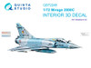 QTSQD72249 1:72 Quinta Studio 3D Decal - Mirage 2000C (MDV kit)
