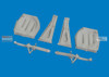 EDU672446 1:72 Eduard Brassin P-51D Mustang Undercarriage Legs (ARM kit)