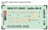 EDU3DL48271 1:48 Eduard SPACE - Spitfire Mk.IX Seatbelts