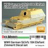 DEFDD48004 1:48 DEF Decal - Sd.Kfz.184 Elefant Zimmerit Coating Water Slide Decal Sheet