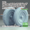 DEFDW30079 1:35 DEF Model WW2 German Sd.Kfz.250/3 Grief Sagged Front Wheel Set
