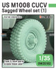 DEFDW35182 1:35 DEF Model US M1008 CUCV Sagged Wheel Set (AKI kit)