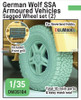 DEFDW35184 1:35 DEF Model German Wolf SSA Armored Vehicles Sagged Wheel Set #2