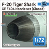 DEFDZ72012 1:72 DEF Model F-20 Tigershark GE F404 Nozzle Set Closed (HAS kit)