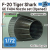 DEFDZ72013 1:72 DEF Model F-20 Tigershark GE F404 Nozzle Set Opened (HAS kit)