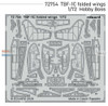 EDU72754 1:72 Eduard PE - TBF-1C Avenger Folded Wings Set (HBS kit)