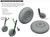 EDU6481183 1:48 Eduard Brassin - Hurricane Mk.I Wheels (ARM kit)