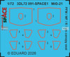 EDU3DL72091 1:72 Eduard SPACE - MiG-21PFM/MF/R/bis Fishbed Canopy Seal (EDU kit)