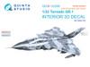 QTSQDS32280R 1:32 Quinta Studio 3D Decal - Tornado GR.1 + Resin (ITA kit) Small Version