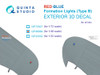 QTSQP48064 1:48 Quinta Studio 3D Decal - Red-Blue Formation Lights Type B