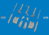 EDU6481168 1:48 Eduard Brassin - MiG-21F Fishbed Undercarriage Legs (EDU kit)