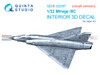 QTSQDS32287 1:32 Quinta Studio 3D Decal - Mirage IIIC (ITA kit) Small Version