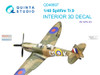 QTSQD48697 1:48 Quinta Studio 3D Decal - Spitfire TR.9 (AFX kit)