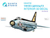 QTSQD48706 1:48 Quinta Studio 3D Decal - EE Lightning F.6 (AFX kit)
