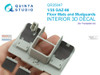 QTSQR35047 1:35 Quinta Studio 3D Decal - GAZ-66 Floor Mats & Mudguards (TRP kit)