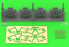 MASSM200011 1:200 Master Model IJN Type 96 25mm Twin Mount Early with Open Ring Sights (x4)