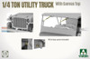 TAK02214 1:35 Takom US Army 1/4-ton Utility Truck with Canvas Top & Figure