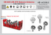 HSMU200095U 1:200 HS Models OE-82C OE-570 Satcom Antenna Set