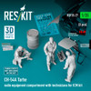 RESRSF350027F 1:35 ResKit CH-54A Tarhe Technician Figure Set Working on Radio Equipment Compartment