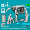 RESRSF350027F 1:35 ResKit CH-54A Tarhe Technician Figure Set Working on Radio Equipment Compartment