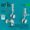 RESRSU350105U 1:35 ResKit CH-54B S-64F Skycrane Landing Gear with Weighted Wheels (ICM kit)