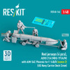RESRSF480146F 1:48 ResKit Red Shirts Deck Crew Figure Set with AERO 21A (MHU-191A/M) Transport Dolly with AIM-54C Phoenix - Scene 2