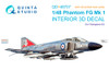 QTSQD48707R 1:48 Quinta Studio 3D Decal - Phantom FG.1 (HAS kit)