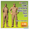 DEFDF48001 1:48 DEF Model Figure Set - USMC Standing Helicopter Pilot Set