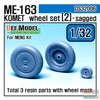 DEFDS32006 1:32 DEF Model Me 163 Komet Sagged Wheel Set #2 (MNG kit)