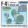 DEFDS32007 1:32 DEF Model F-4E F-4F Phantom II Sagged Wheel Set (REV kit)