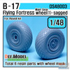 DEFDS48003 1:48 DEF Model B-17 Flying Fortress Saggedf Wheel Set #1 (REV kit)