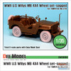 DEFDW30004 1:35 DEF Model WW2 US Willys MB 4x4 Sagged Wheel Set (TAM kit) #DW30004