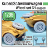 DEFDW30038 1:35 DEF Model Kubel/Schwimmwagen Sagged Wheel Set (TAM/AFV kit)