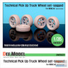 DEFDW35021 1:35 DEF Model Technical Pick Up Truck Sagged Wheel Set (MNG kit) #DW35021