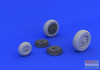 EDU632076 1:32 Eduard Brassin Mirage IIIC Wheels Set (ITA kit)