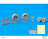 EDU632143 1:32 Eduard Brassin P-40N Warhawk Wheels Set (TRP kit)