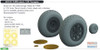 EDU632143 1:32 Eduard Brassin P-40N Warhawk Wheels Set (TRP kit)