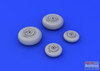 EDU672090 1:72 Eduard Brassin MiG-29 Fulcrum Wheels Set (TRP kit)