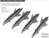 EDU672191 1:72 Eduard Brassin RS-2US Missiles for MiG-21 (EDU kit)