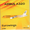 PHX04287 1:400 Phoenix Model Eurowings Airbus A320-200 Reg #D-ABDU 'Hertz Livery' (pre-painted/pre-built)